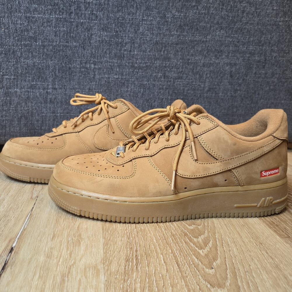 Supreme x Nike Air Force 1 Low SP Wheat Flax Size 10 DN1555-200 2021 No Box